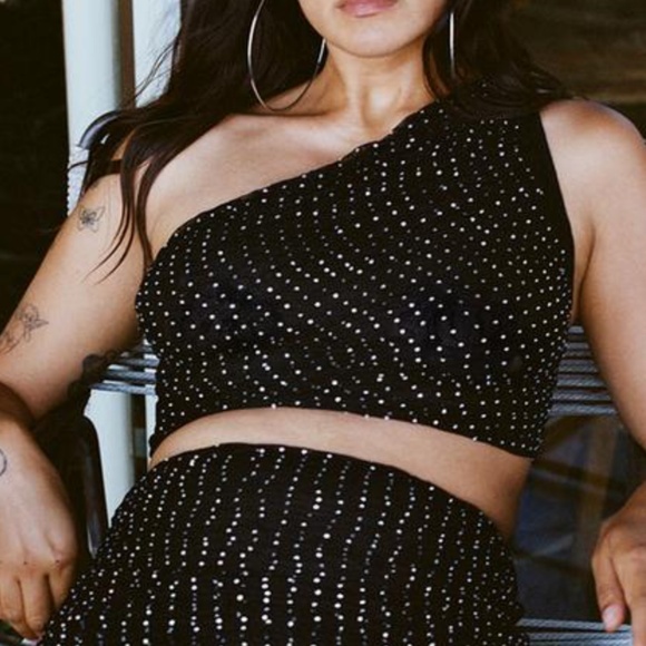 Zara rhinestone top with skirt - Picture 2 of 5